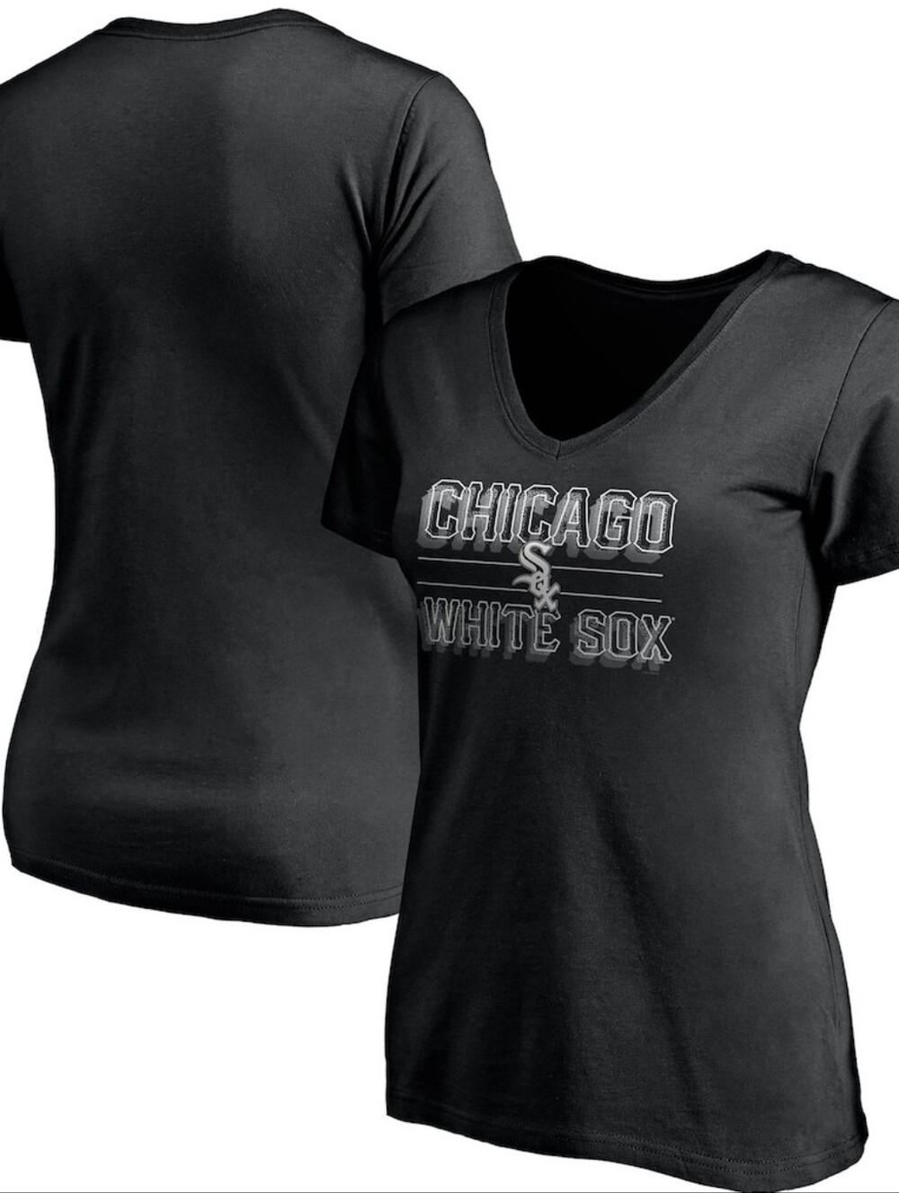 Women's Chicago White Sox Fanatics Black Compulsion to Win V-Neck T-Shirt